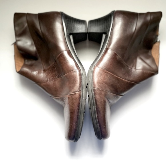 EARTH SPIRIT Classic Flora Leather Cognac Boots Booties Size 11 - Picture 2 of 8